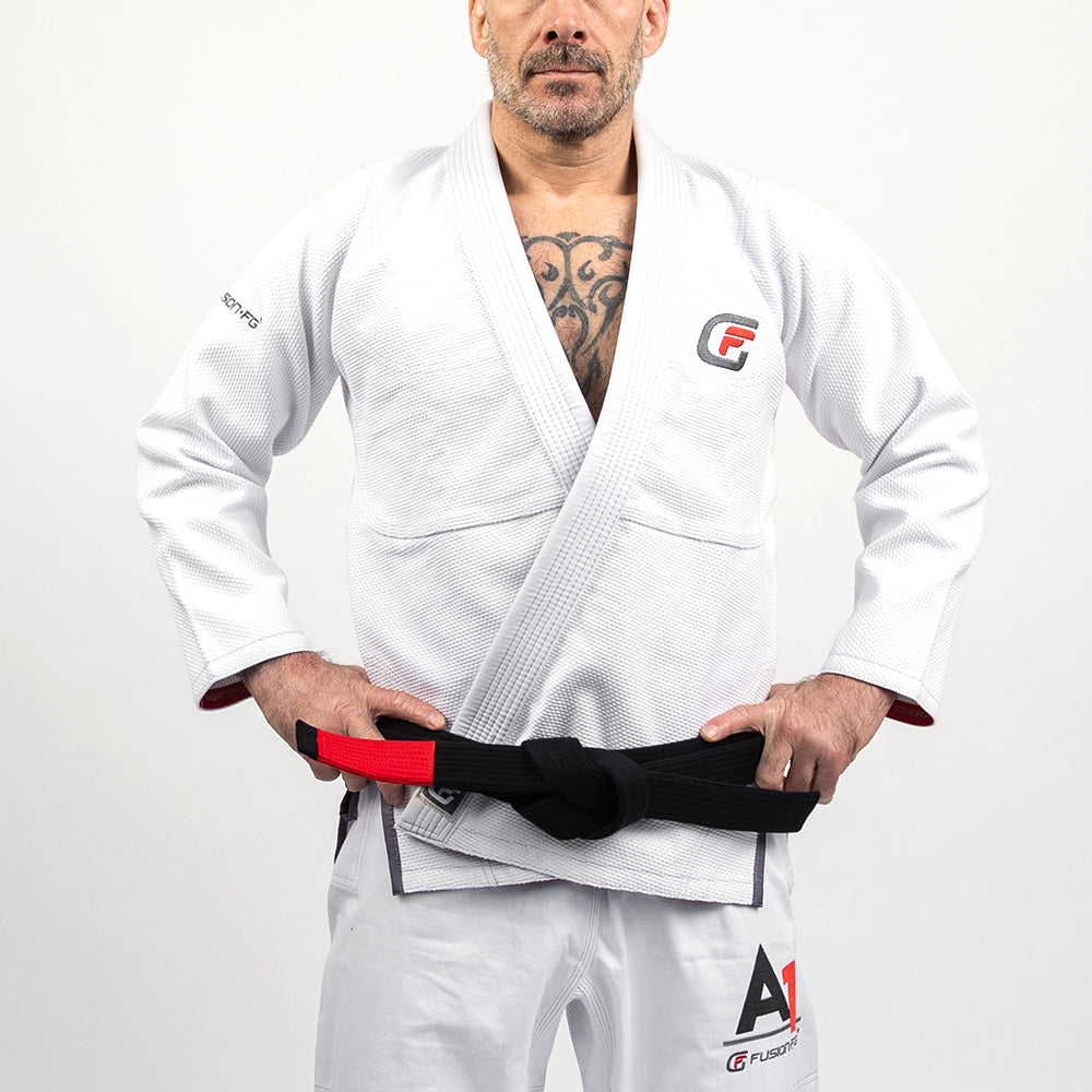fight gear bjj Fusion Fight Gear The Benchmark BJJ Gi Adult- White A1