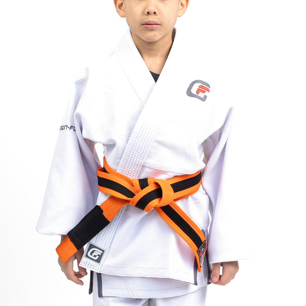 fusion fight gear Fusion Fight Gear The Benchmark Kids BJJ Gi- White M3