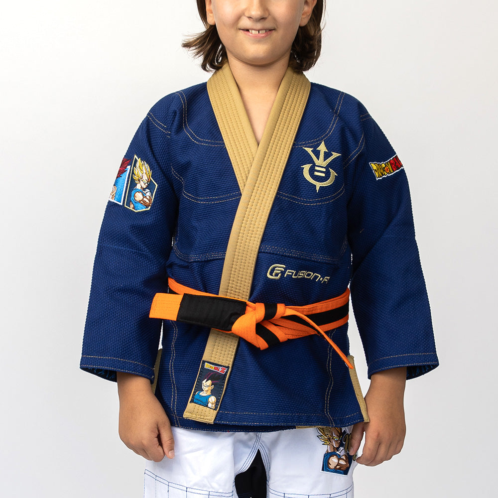 fight gear bjj Fusion Fight Gear Dragon Ball Z Vegeta Limited Edition Kids BJJ Gi Blue Top (issue #20)