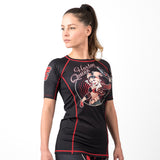 Fusion Fight Gear Harley Quinn DC Bombshells Women's Short Sleeve BJJ Compression Rash Guard