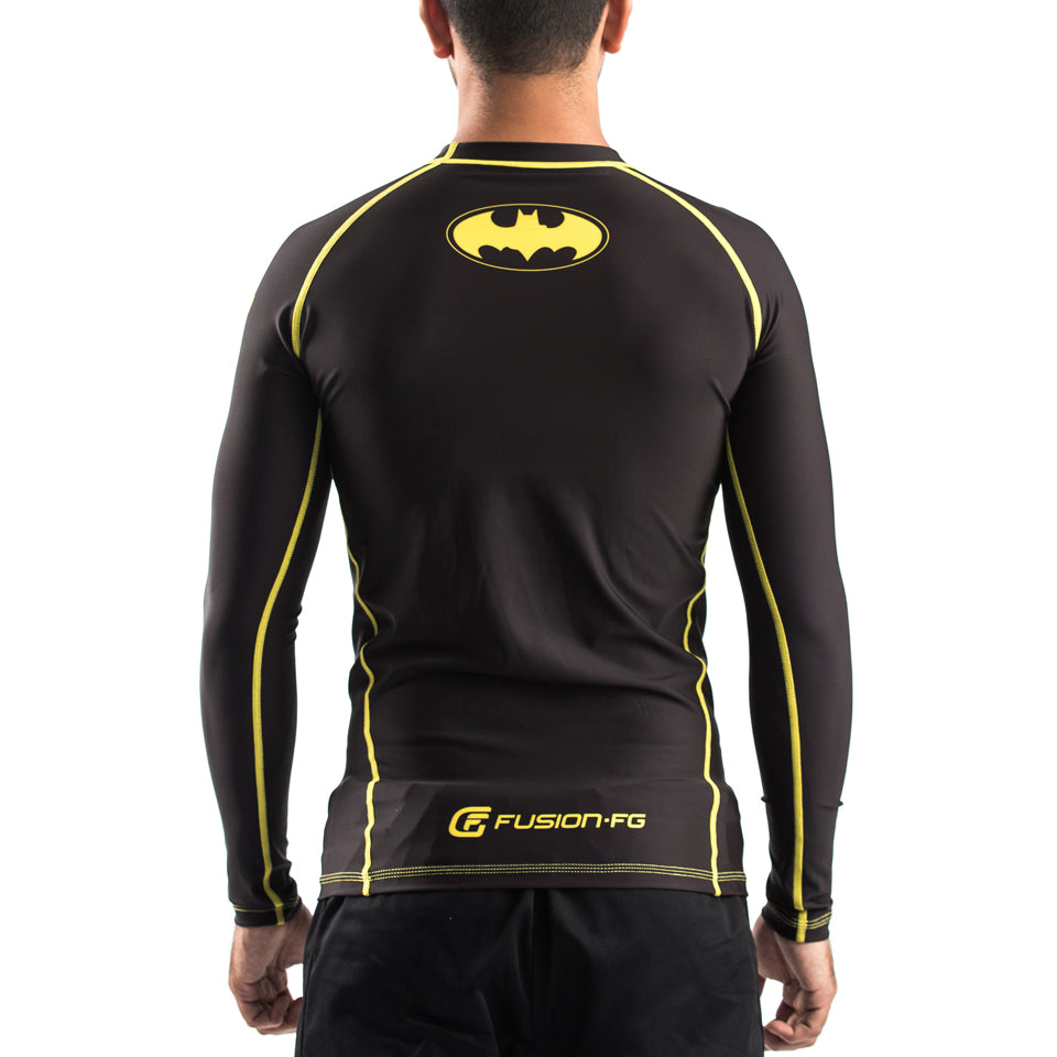 Fusion Fight Gear Black Adam BJJ Rash Guard Compression Shirt