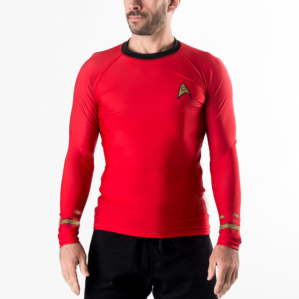 Fusion Fight Gear Trek Uniform BJJ Rash Guard- Red