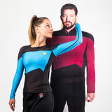 Star Trek TNG Blue Womens compression rash guard Commander Riker 2