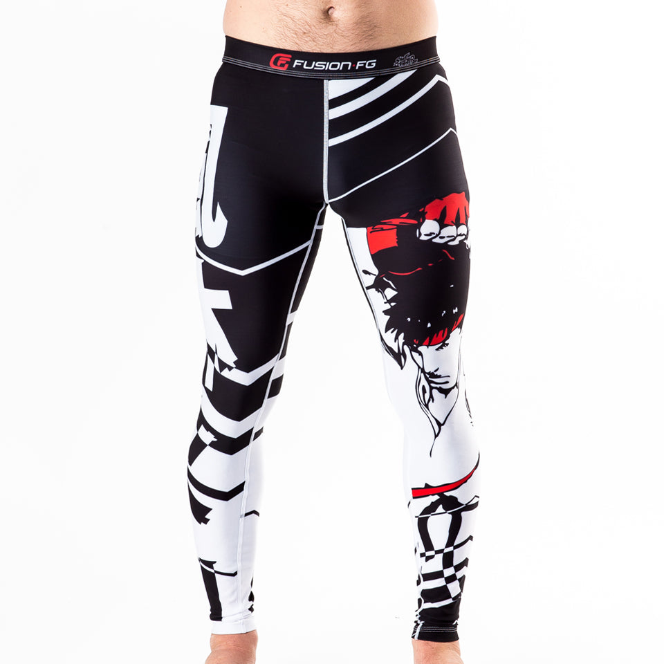 Fusion Fight Gear Street Fighter Ryu BJJ Spats Compression Pants