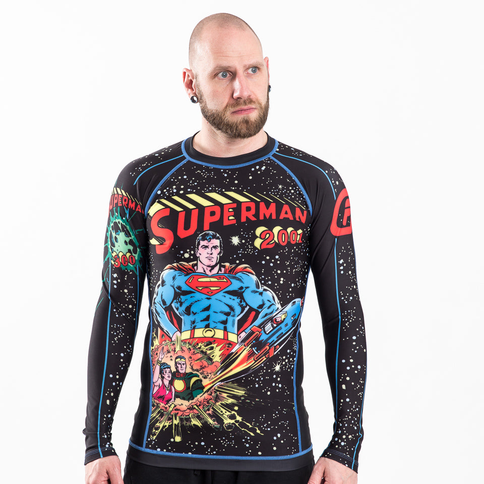 Fusion Fight Gear Superman 2001 Comic Cover BJJ Rash Guard (RETIRED)