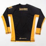 Fusion Fight Gear Black Adam BJJ Rash Guard Compression Shirt