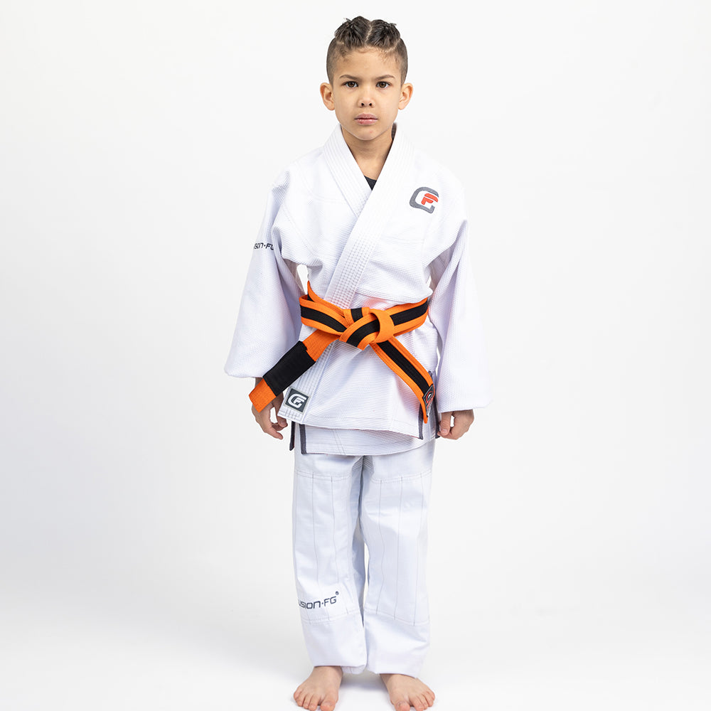 Fusion Fight Gear The Benchmark Kids BJJ Gi- White M3