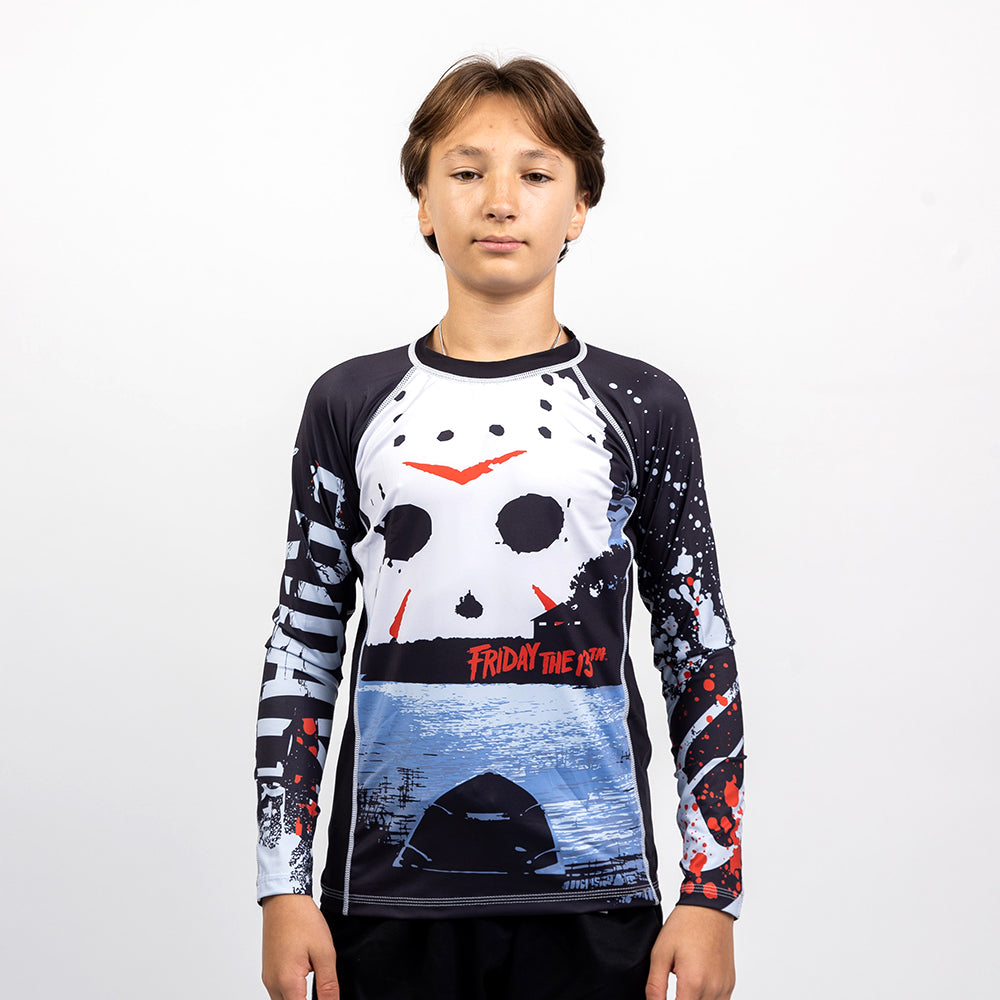 Fusion Fight Gear Friday The 13th Kids BJJ Rash Guard Compression Shir