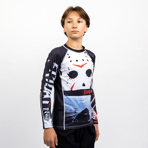 Fusion Fight Gear Friday The 13th Kids BJJ Rash Guard Compression Shir