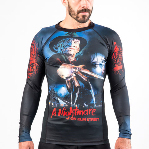 A Nightmare on Elm Street Compression Rash Guard front cropped