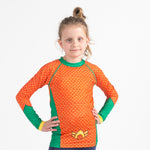 Aquaman costume rashguard kids long sleeve front 4