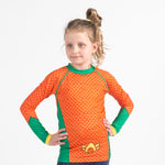Aquaman costume rash guard kids longsleeve front 5