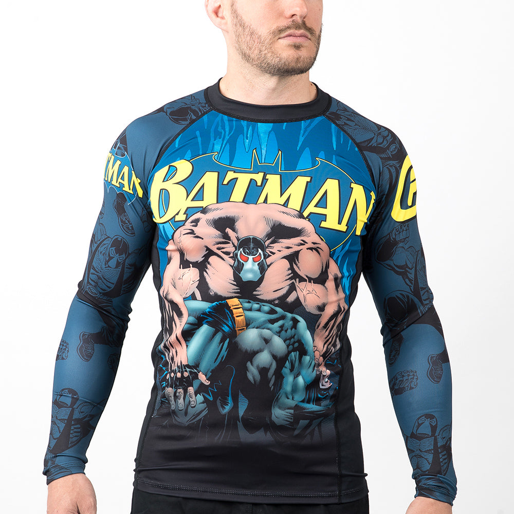 Fusion Fight Gear Batman Breaking The Bat Bane BJJ Rash Guard Compress