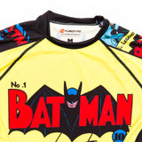 Batman No 1 comic cover rashguard front close up