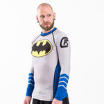 Fusion Fight Gear Batman Silver Age Logo Rash Guard Compression Shirt