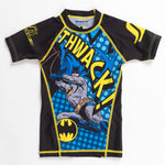 Batman Thwack kids rashguard shortsleeve front product