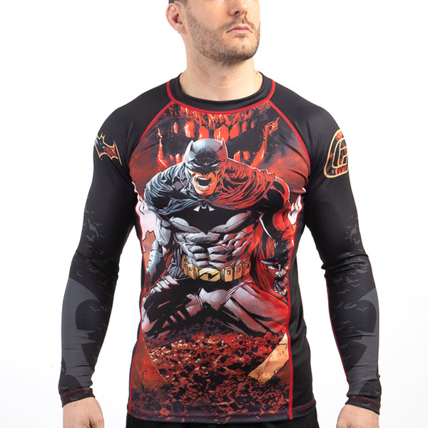 Fusion Fight Gear Batman Hush BJJ Rash Guard Compression Shirt- RETIRE