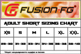 Fusion Fight Gear adult shorts size chart