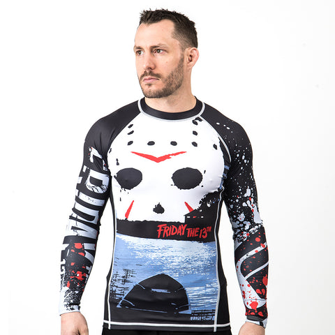 inverted gear rashguard Fusion Fight Gear Friday The 13th BJJ Rash Guard Compression Shirt