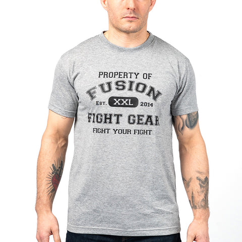 Fusion Fight Gear XXL Grey T Shirt Front cropped
