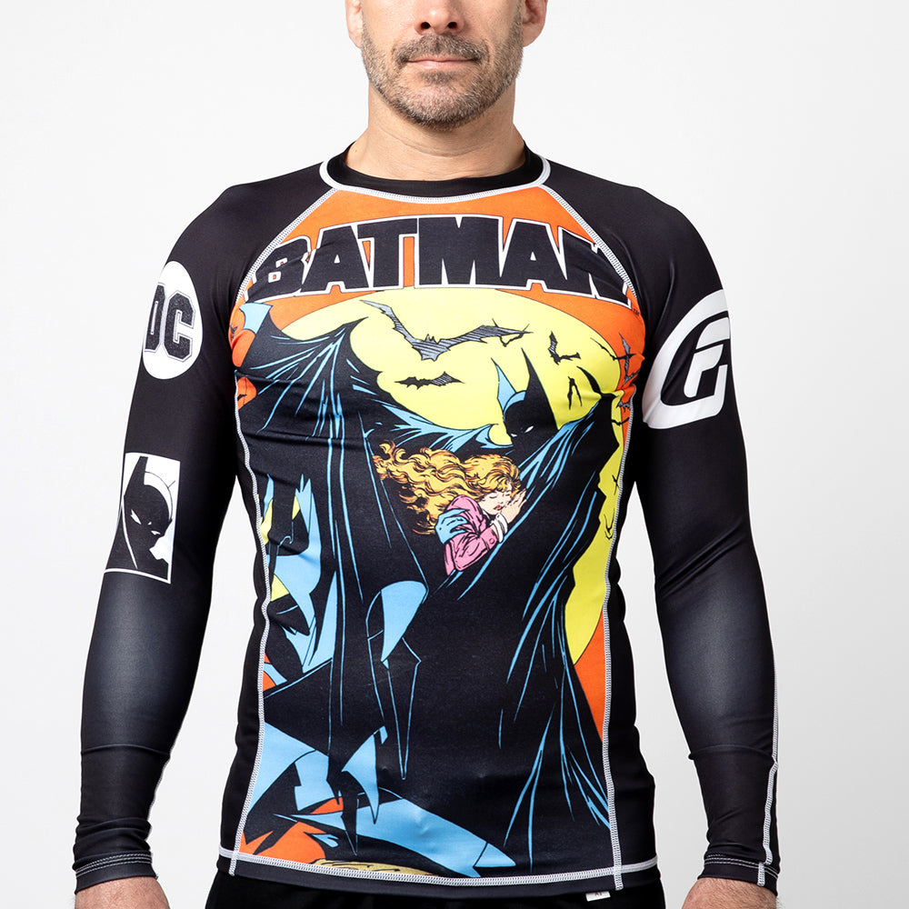 Batman Rash Fusion Fight Gear Batman McFarlane BJJ Rash Guard Compression Shirt