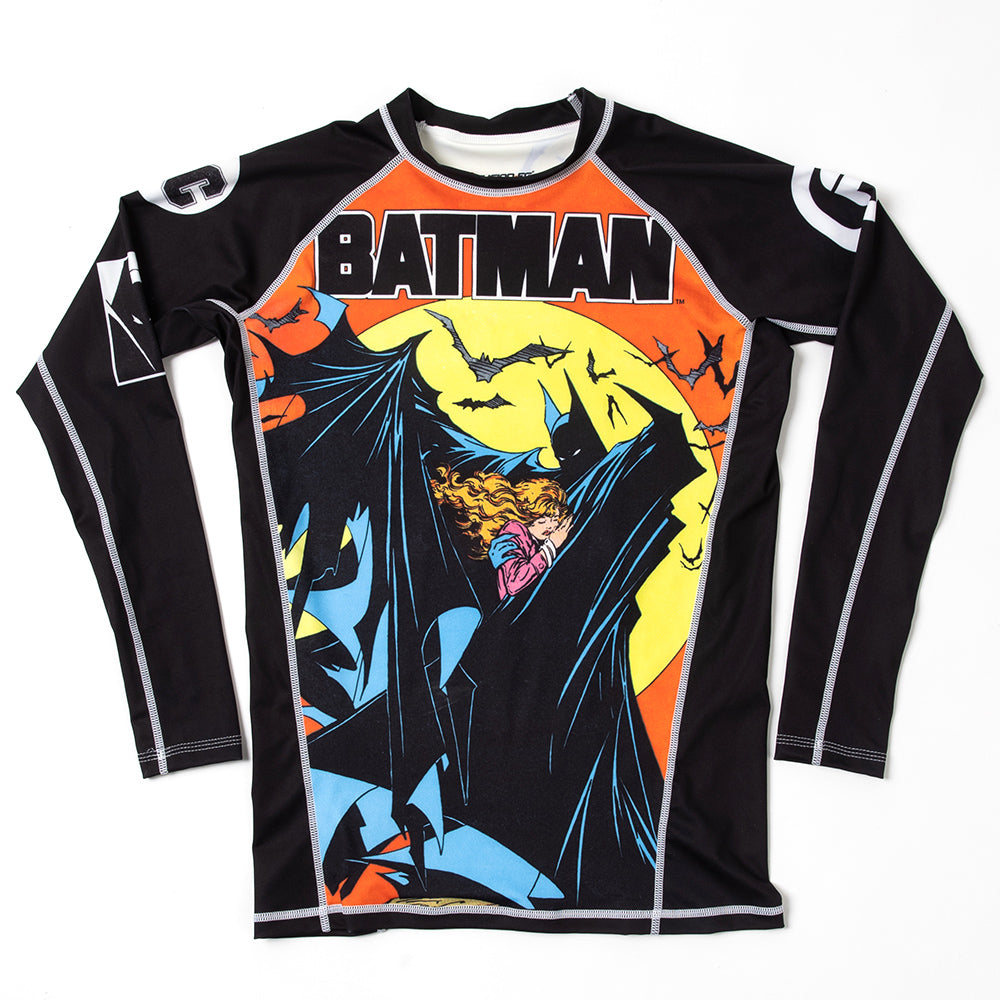 Batman Rash Fusion Fight Gear Batman McFarlane BJJ Rash Guard Compression Shirt