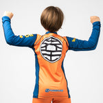 Fusion Fight Gear Dragon Ball Z Goku Costume Kids BJJ Rash Guard Compression Shirt