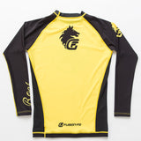Fusion Fight Gear Rocky Italian Stallion BJJ Rash Guard- Yellow and Black (RETIRED)