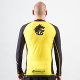 Fusion Fight Gear Rocky Italian Stallion BJJ Rash Guard- Yellow and Black (RETIRED)