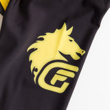 Fusion Fight Gear Rocky Italian Stallion BJJ Rash Guard- Yellow and Black (RETIRED)