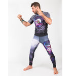Skeletor rash guard and spats combo fighting stance 1