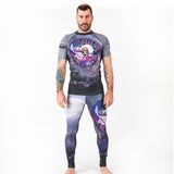 Skeletor rash guard and spats combo front