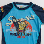 Spongebob Vintage Surf Rashguard long sleeve front collar