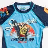 Spongebob Vintage Surf Rashguard short sleeve front product detail