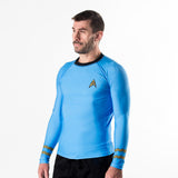 Star Trek Classic Uniform rashguard blue front angle