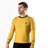 Star Trek Classic Uniform rashguard gold front angle