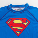 Superman classic logo bjj rash guard front collar product