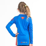 Superman logo kids rashguard longsleeve back
