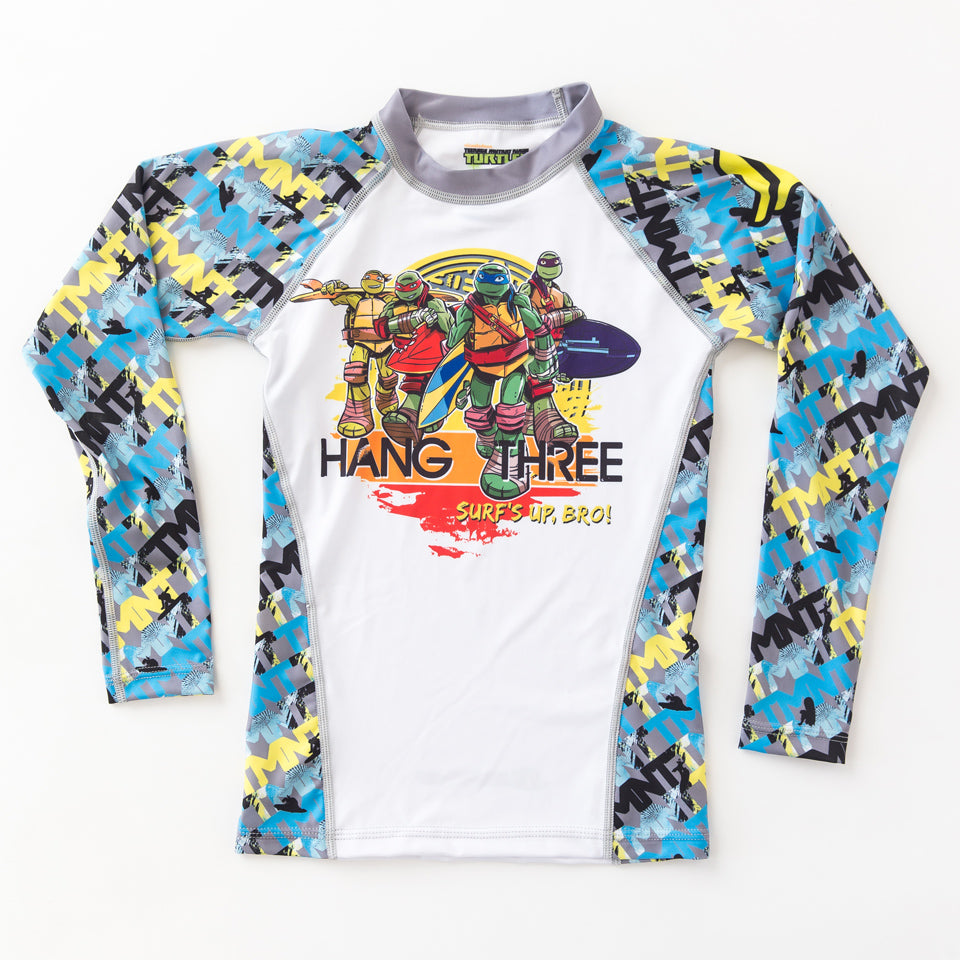Fusion Fight Gear TMNT Hang Three Kids BJJ Rash Guard - Long Sleeve