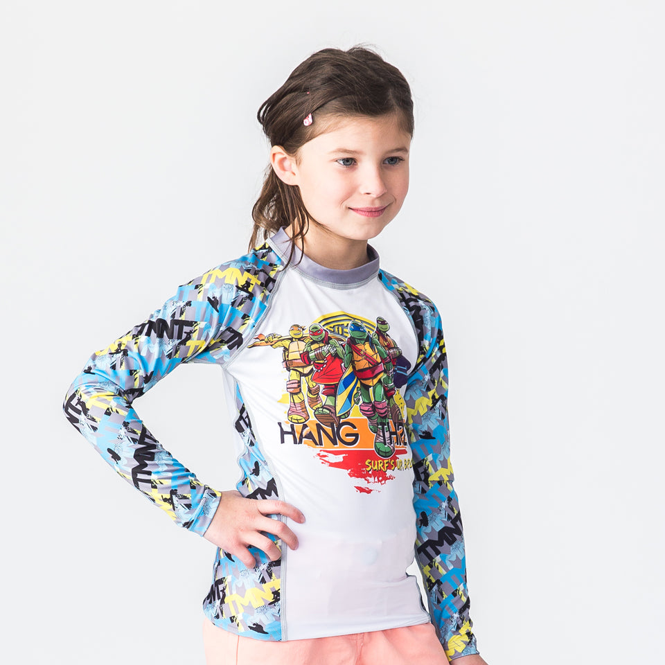 Fusion Fight Gear TMNT Hang Three Kids BJJ Rash Guard - Long Sleeve