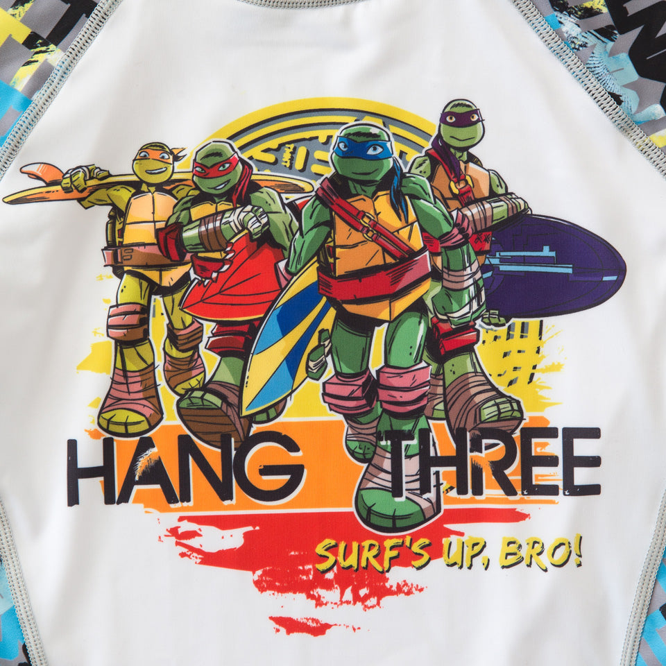 Fusion Fight Gear TMNT Hang Three Kids BJJ Rash Guard - Short Sleeve