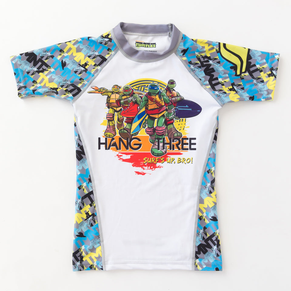 Fusion Fight Gear TMNT Hang Three Kids BJJ Rash Guard - Short Sleeve