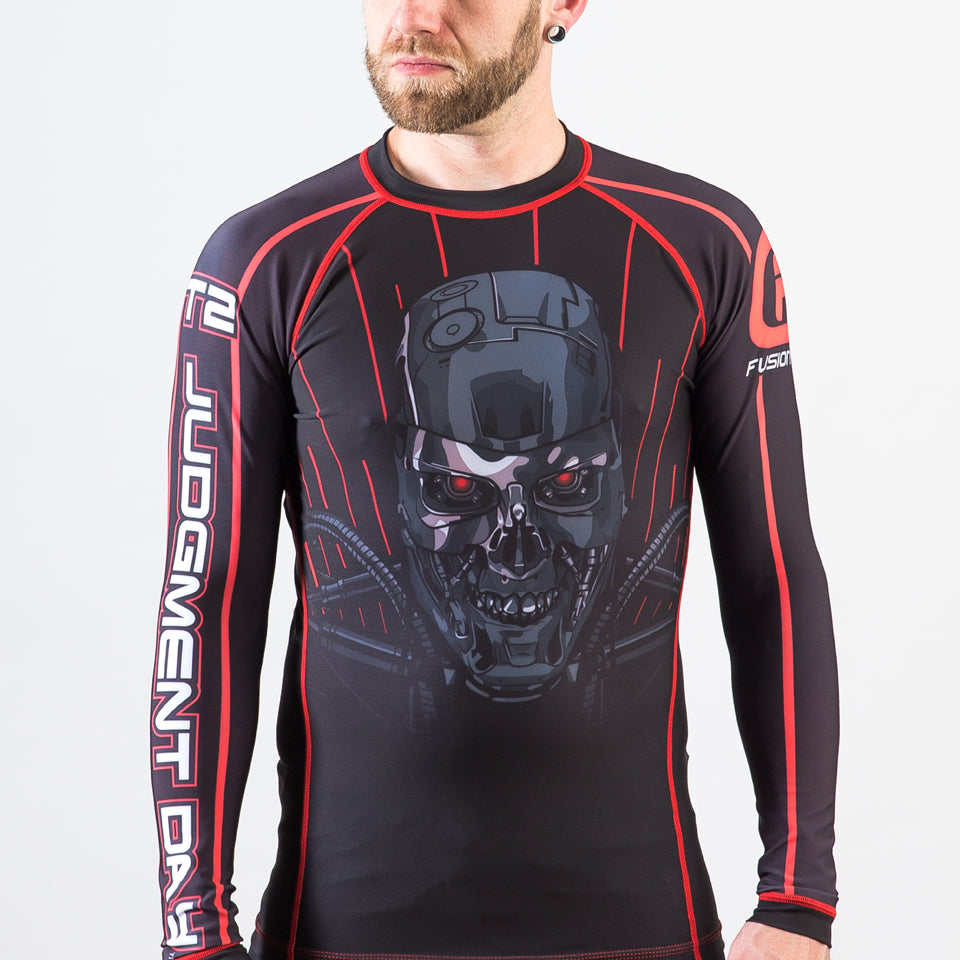 Fusion Fight Gear Terminator 2 Skynet BJJ Rash Guard Compression Shirt