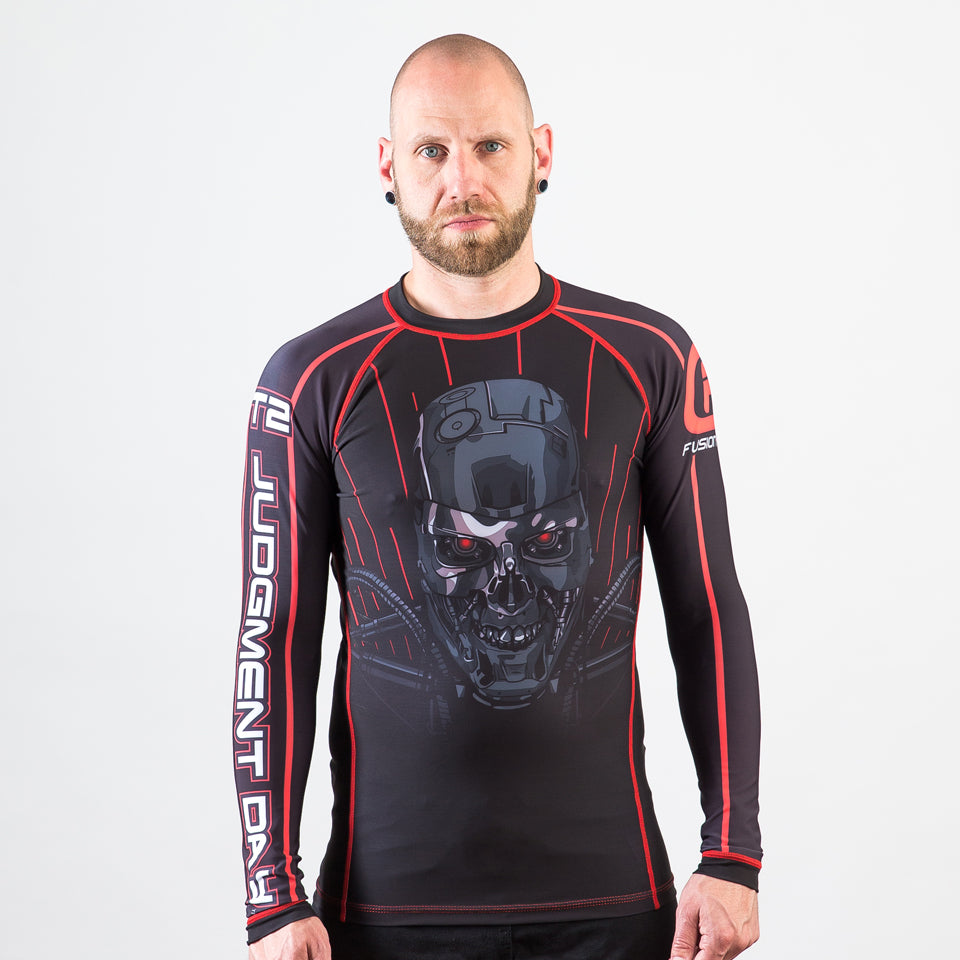Fusion Fight Gear Terminator 2 Skynet BJJ Rash Guard Compression Shirt