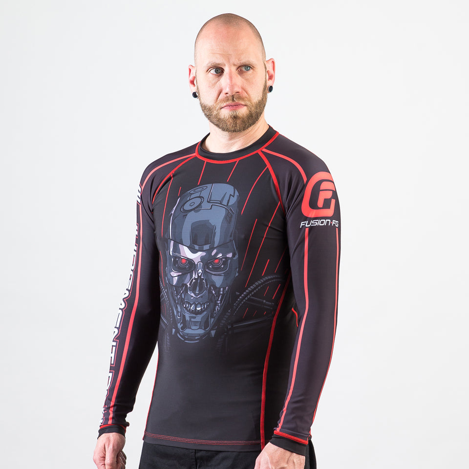 Fusion Fight Gear Terminator 2 Skynet BJJ Rash Guard Compression Shirt