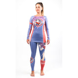 Wonder Woman DC Bombshells rash guard and leggings front