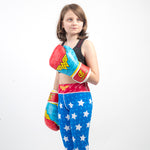 Fusion Fight Gear Wonder Woman kids boxing gloves left angle cropped